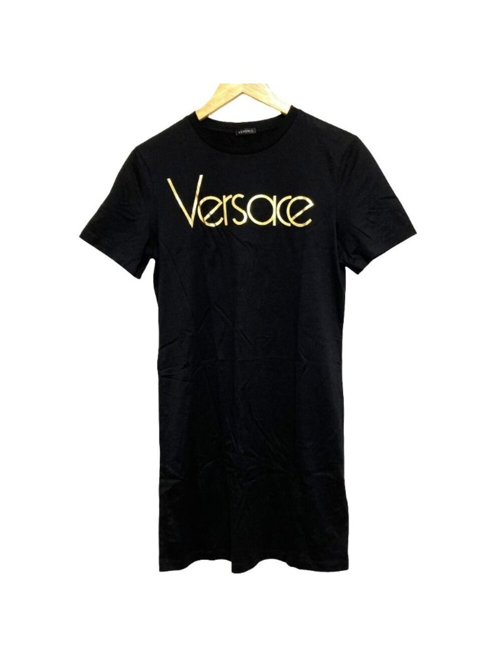 Versace Gold Logo Long T-Shirt Black Spring Summer 36